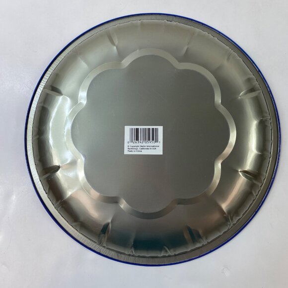 Set 2 Holiday-Themed Metal Serving Trays With Winter Scene & Poinsettia Design - Picture 5 of 14